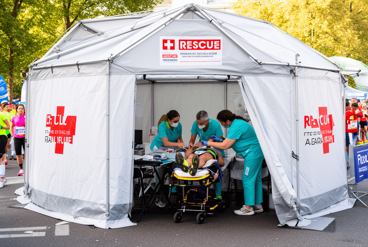 camp de tentes humanitaires en situation d’urgence